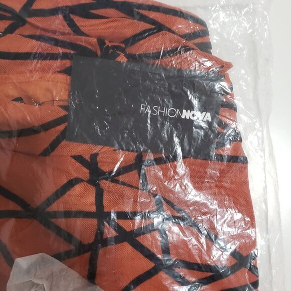 NWT‎ Fashion Nova Mesh it up Mini Dress in Rust Size Small - Picture 5 of 8